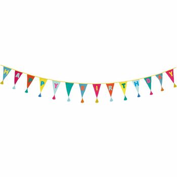 Colourful Happy Birthday Fabric Bunting, 2 of 4