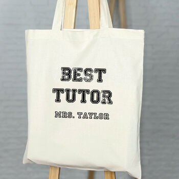 Varsity Best Teacher Personalised Tote Bag, 5 of 9