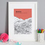 Personalised Hertfordshire Graduation Gift Print, thumbnail 1 of 9