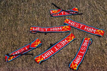 West Ham United F.C Beaded Bracelet, 3 of 3