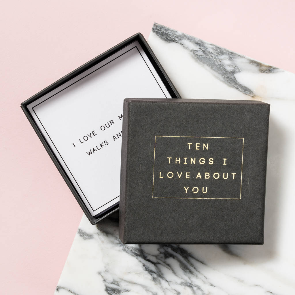 personalised '10 things i love…' message box by posh totty designs ...