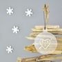 Personalised Couples Heart Christmas Bauble Decoration, thumbnail 4 of 11