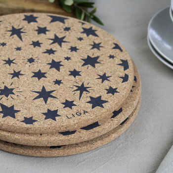 Cork Placemats And Coasters | Star, 4 of 11