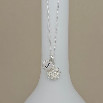 Personalised Sterling Silver Chrysanthemum Necklace, 2 of 5