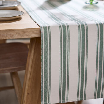 Greenfield Striped Cotton Table Runner, 4 of 6