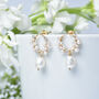 Baroque Pearls And White Zircon Drop Earrings, thumbnail 2 of 11
