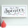 Personalised Confetti Mr And Mrs Wedding Print, thumbnail 1 of 6