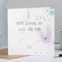 Personalised Watercolour Wedding Card, thumbnail 1 of 3