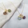 18k Gold Vermeil Plated Double Birthstone Necklace, thumbnail 7 of 9