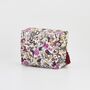 Floral Engravings Large Velvet Cosmetic Bag, thumbnail 2 of 6