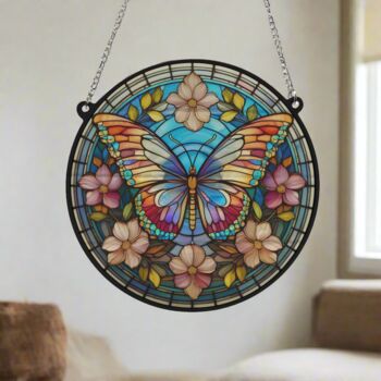 Butterfly Stained Glass Effect Suncatcher, 6 of 6