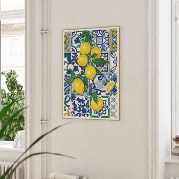 Lemons Over Tiles Art Print, 3 of 5