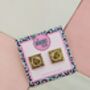 Ravioli Glitter Resin Studs / Foodie Gift / Italian Food Jewellery / Cute Statement Accessories, thumbnail 4 of 5