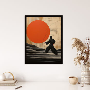 Qigong Sunset Mindful Wellness Wall Art Print, 4 of 6