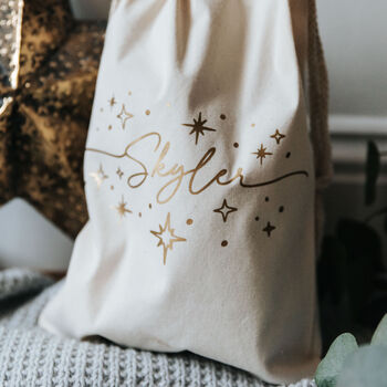 Personalised Stars Christmas Sack, 3 of 9