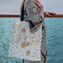 Bee Print Cotton Tote Bag, thumbnail 1 of 3