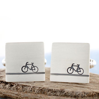 Personalised Bike Cufflinks. Gift For Cyclist, 3 of 7