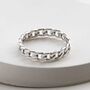 Sterling Silver Curb Chain Ring, thumbnail 3 of 7