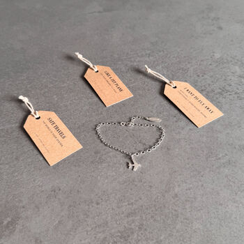 Airplane Charm Sterling Silver Bracelet, 3 of 9