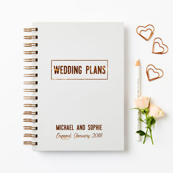 Personalised Copper Wedding Plans Book, 2 of 10