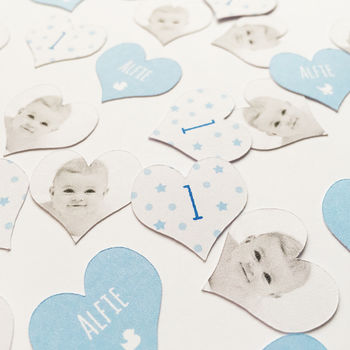 Personalised Photo '1st Birthday' Boy's Table Confetti, 2 of 4