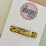 Gold And Silver Glitter Resin Hair Clip / Mixed Metallic Barrette / Elegant Birthday Gift For Her, thumbnail 6 of 6