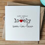Personalised Birthday Card For Special Son In Law, Handmade Card, thumbnail 1 of 4