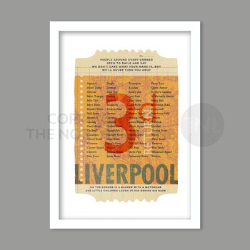 Liverpool Ticket To Ride Poster Print, 2 of 4