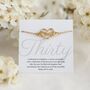 30th Birthday Gift For Her, Heart Infinity Bracelet, thumbnail 11 of 11