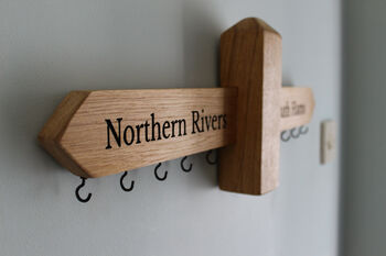 Wooden Engraved Key Hanger For Wall | Personalised, 2 of 12