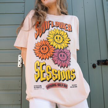 Sunflower Sessions Unisex Graphic T Shirt, 2 of 3