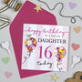 Blooming Balloon Daughter 16th Birthday Card, thumbnail 1 of 2