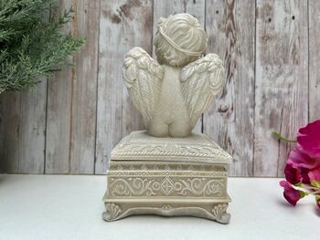 Ivory Angel Cherub Jewellery Keepsake Box, 2 of 9