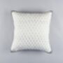 Small Pattern Block Printed White Linen Cushion Cover, thumbnail 2 of 5