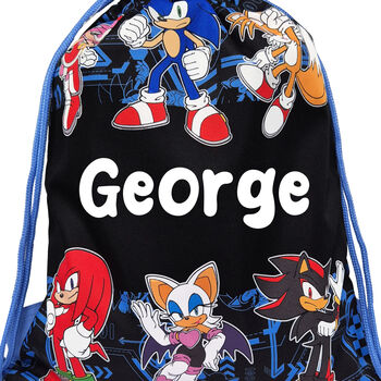 Sonic The Hedgehog Personalised Kids Drawstring, 7 of 7