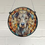 Greyhound Grey Stained Glass Effect Suncatcher, thumbnail 1 of 3