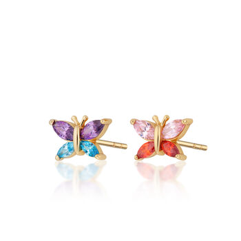 Colour Pop Butterfly Stud Earrings, 8 of 9