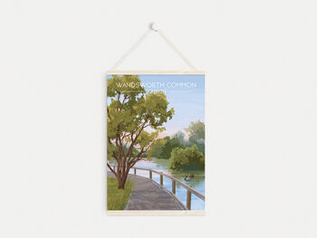 Wandsworth Common London Travel Poster Art Print, 6 of 8