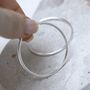 Sterling Silver 40mm Hoop Earrings, thumbnail 2 of 9