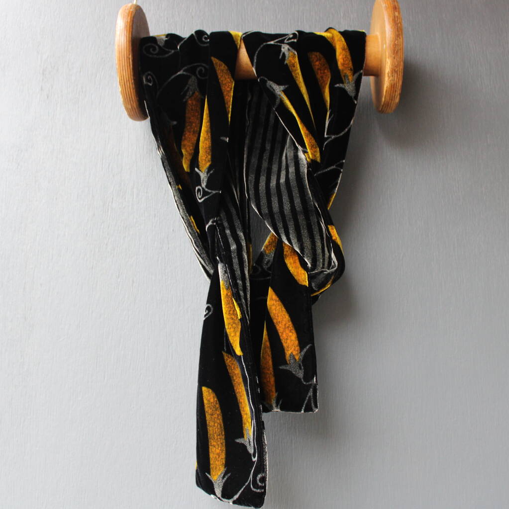 Pea Pods Velvet Scarf, 1 of 3