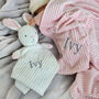 Personalised Bunny Ribbed Comforter And Blanket Set, thumbnail 10 of 12