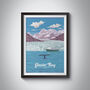 Glacier Bay National Park USA Travel Poster Art Print, thumbnail 1 of 8