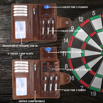 Leather Darts Wallet, 5 of 5
