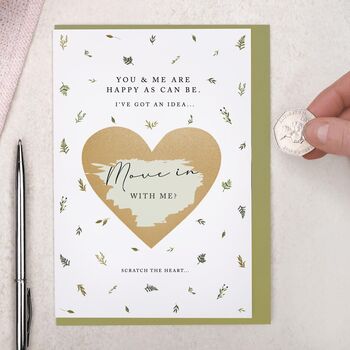 Botanical Scratch To Reveal 'Move In With Me' Card, 4 of 4