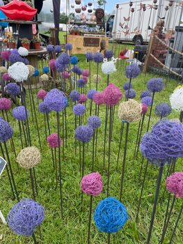 Handmade Bespoke Allium Garden Stake In Various Colors, 6 of 6