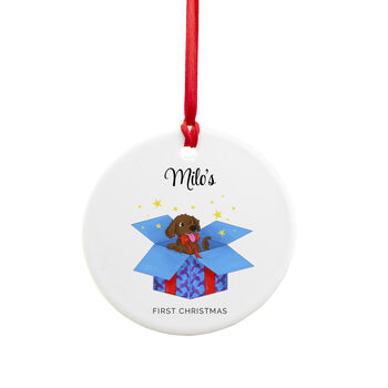 Personalised Dog’s First Christmas Ornament, 4 of 5