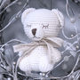 Personalised Hand Knitted Christening Bear, thumbnail 4 of 12