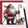 Bulldog Christmas Card. The Christmas Walk, thumbnail 1 of 2