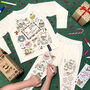 Letters From Santa Colour In Pyjamas Craft Kit, thumbnail 1 of 7