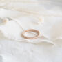Star Engraved Ring Band In Solid Rose Gold, thumbnail 3 of 8